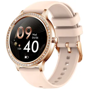 EIGIIS Smart Watches for Women Fashionable Look Ladies Smart Watch with Bluetooth Calls Heart Rate Sleep Monitor Fitness Trackers Watch with Step Counter Message Reminder for iOS Android