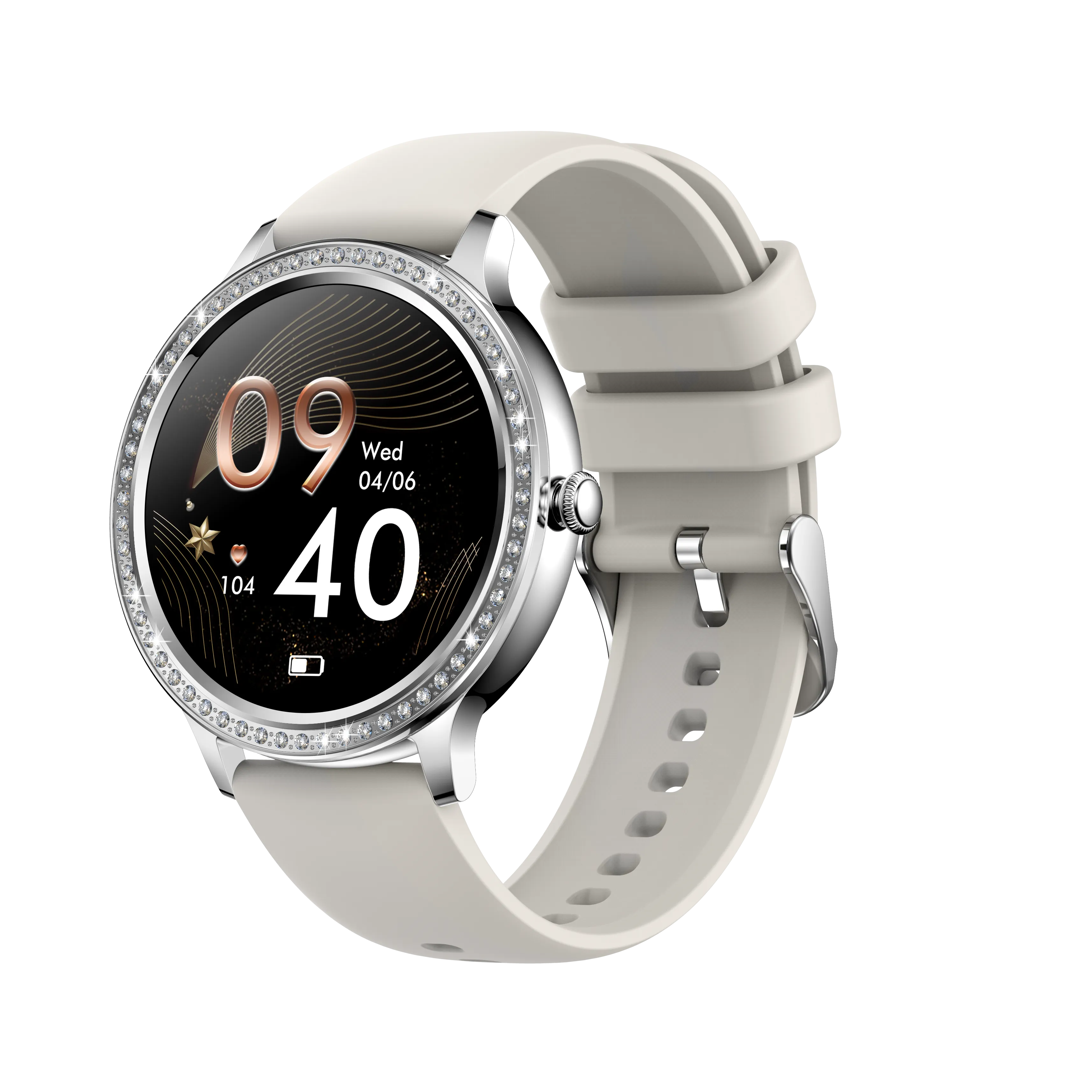 EIGIIS Smart Watches for Women Fashionable Look Ladies Smart Watch with Bluetooth Calls Heart Rate Sleep Monitor Fitness Trackers Watch with Step Counter Message Reminder for iOS Android