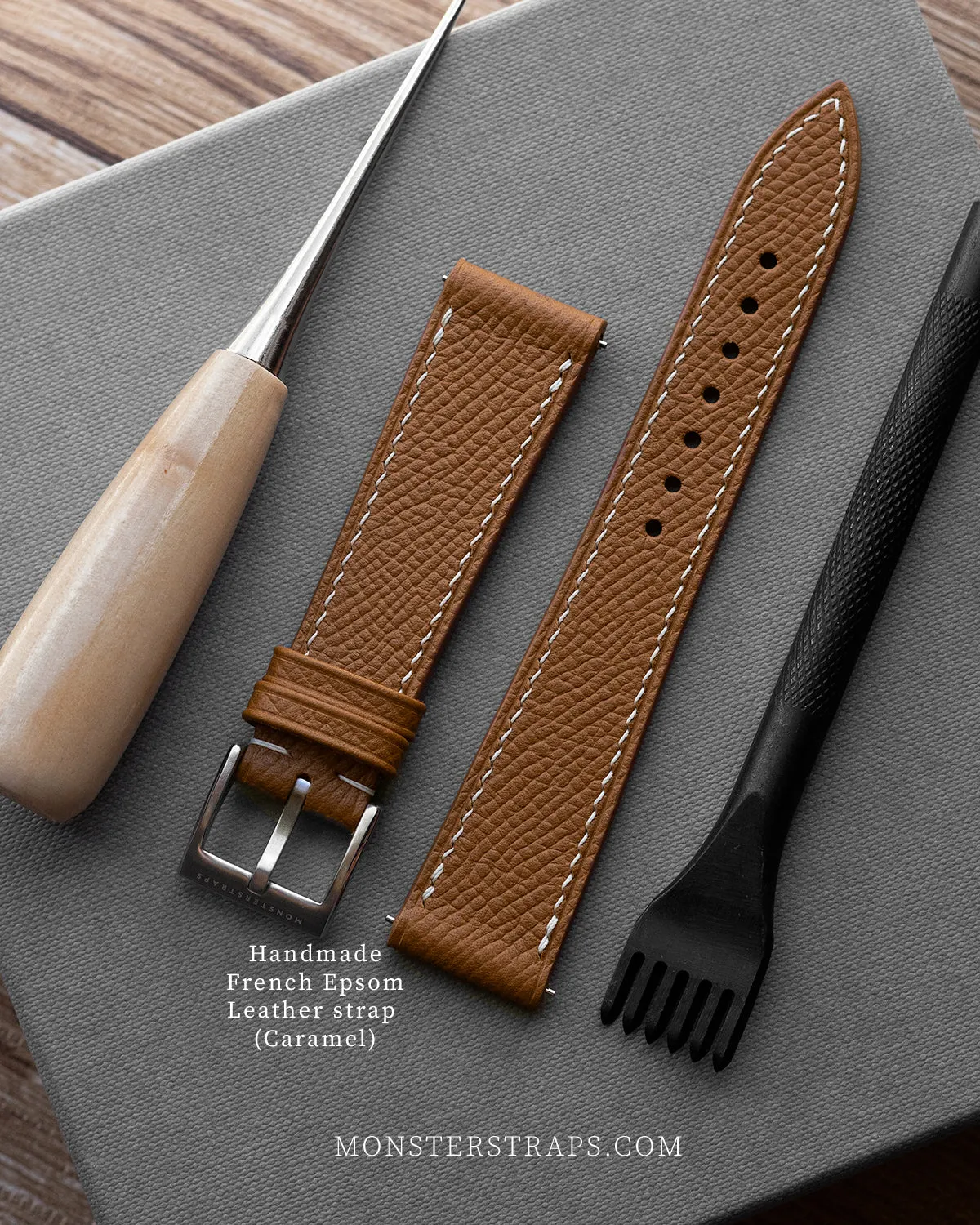 Epsom Leather Strap (Caramel)