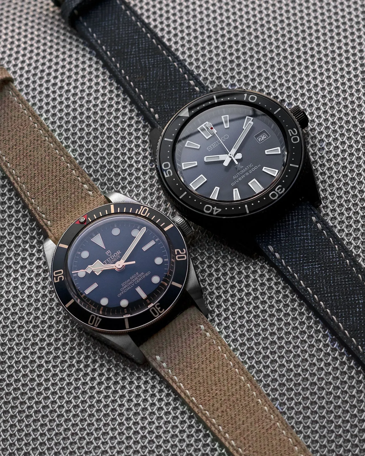 Fabric Leather Strap (Dark Denim)