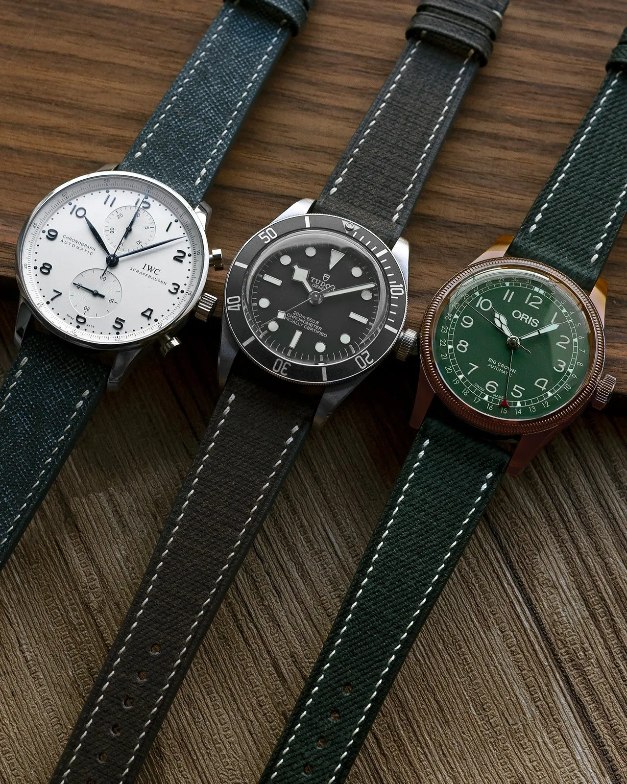 Fabric Leather Strap (Dark Denim)