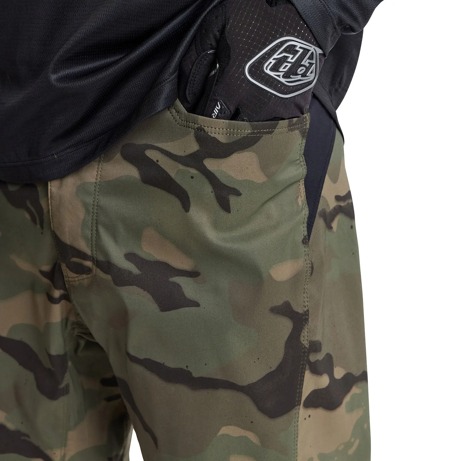 Flowline Short No Liner Spray Camo Army