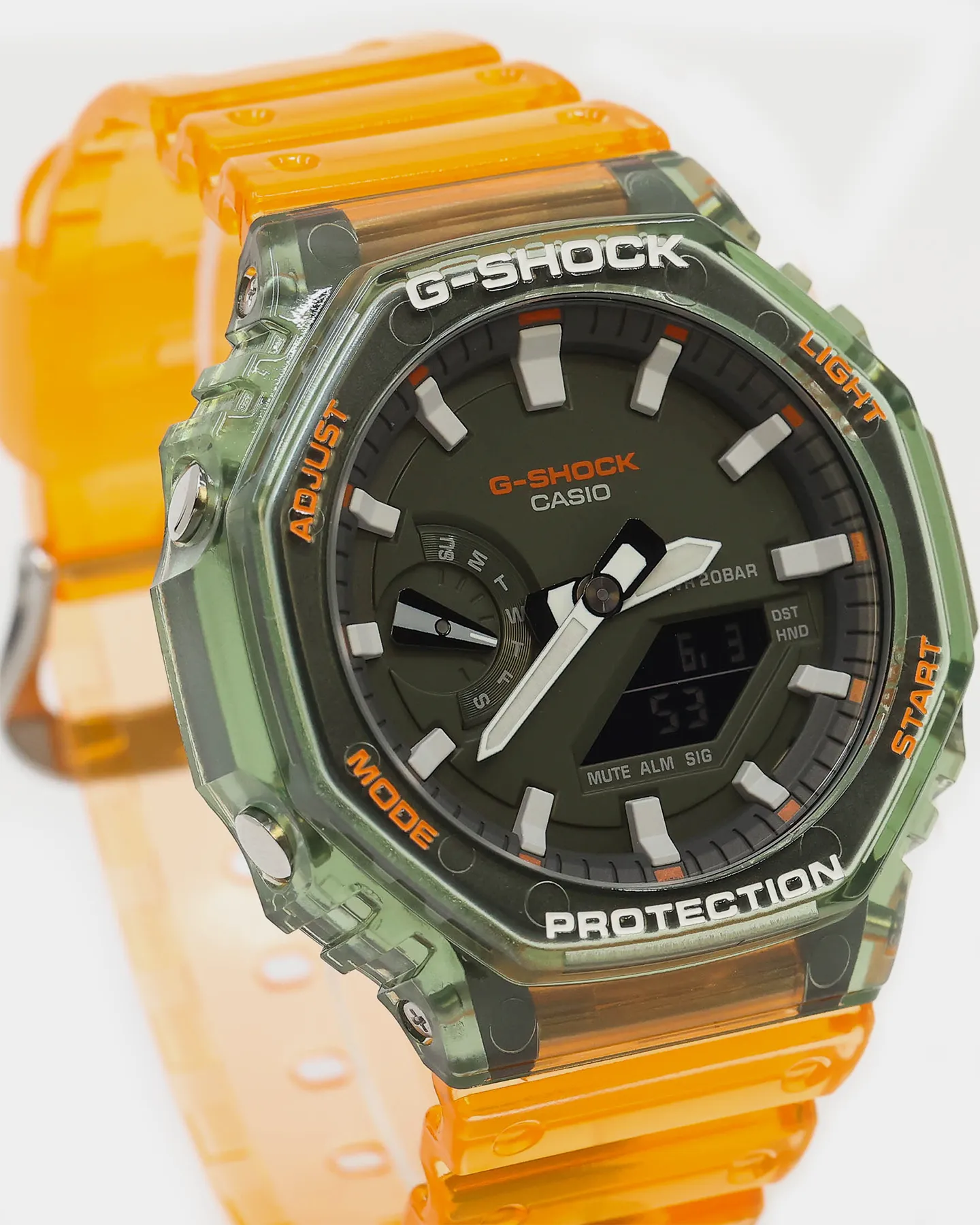 G SHOCK Men's Hidden Coast GA2100HC-4A Orange/Green