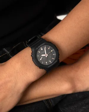 G SHOCK Women's GMAS2100-1A Black/Rose Gold