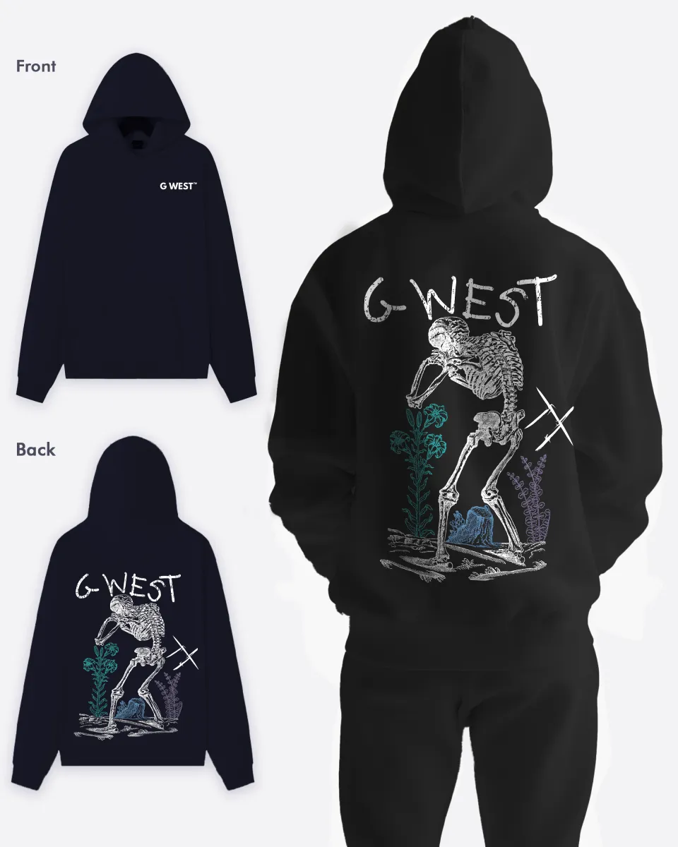 G West Sorrow Skeleton Heavy Premium Hoodie - 6 Colors