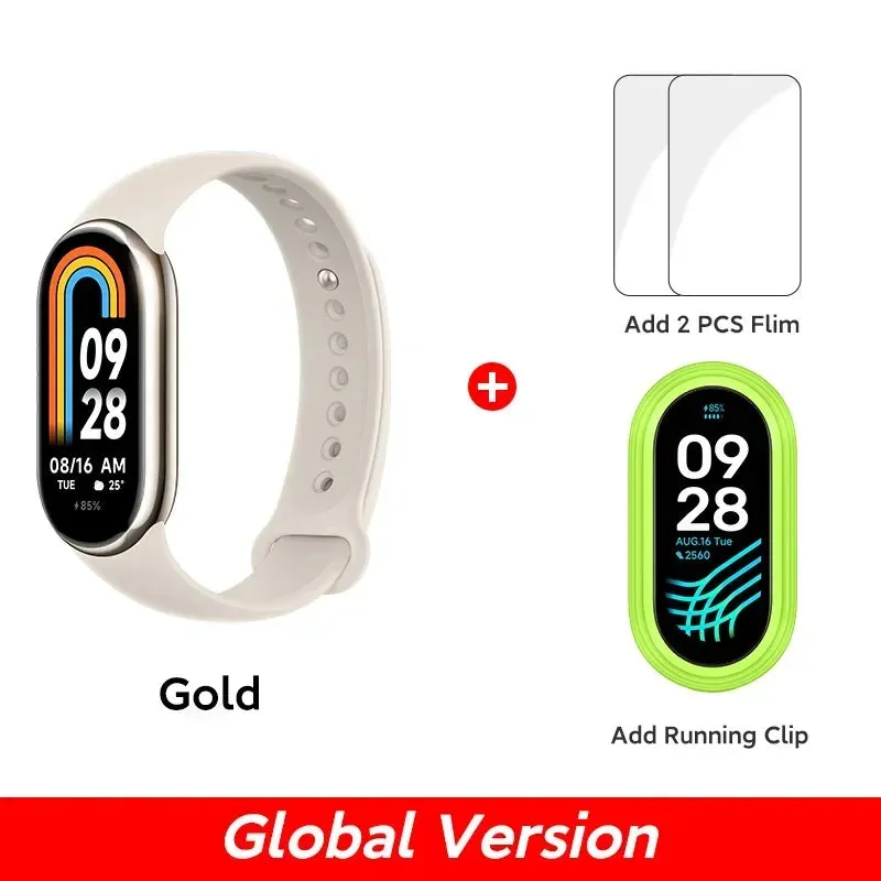 Global Version Xiaomi Smart Band 8 Blood Oxygen Monitor 1.62'' AMOLED Screen 16 Days Battery Life