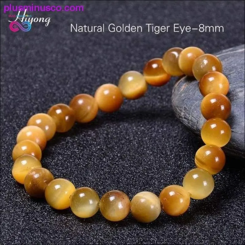 Green Tiger Eye Bracelet Natural Stone Energy Healing Beads