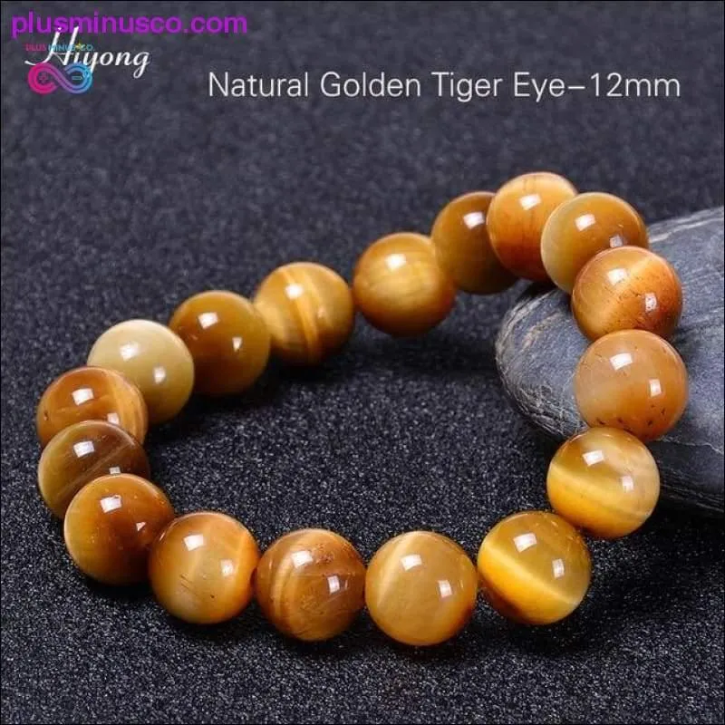 Green Tiger Eye Bracelet Natural Stone Energy Healing Beads