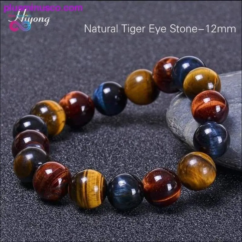 Green Tiger Eye Bracelet Natural Stone Energy Healing Beads