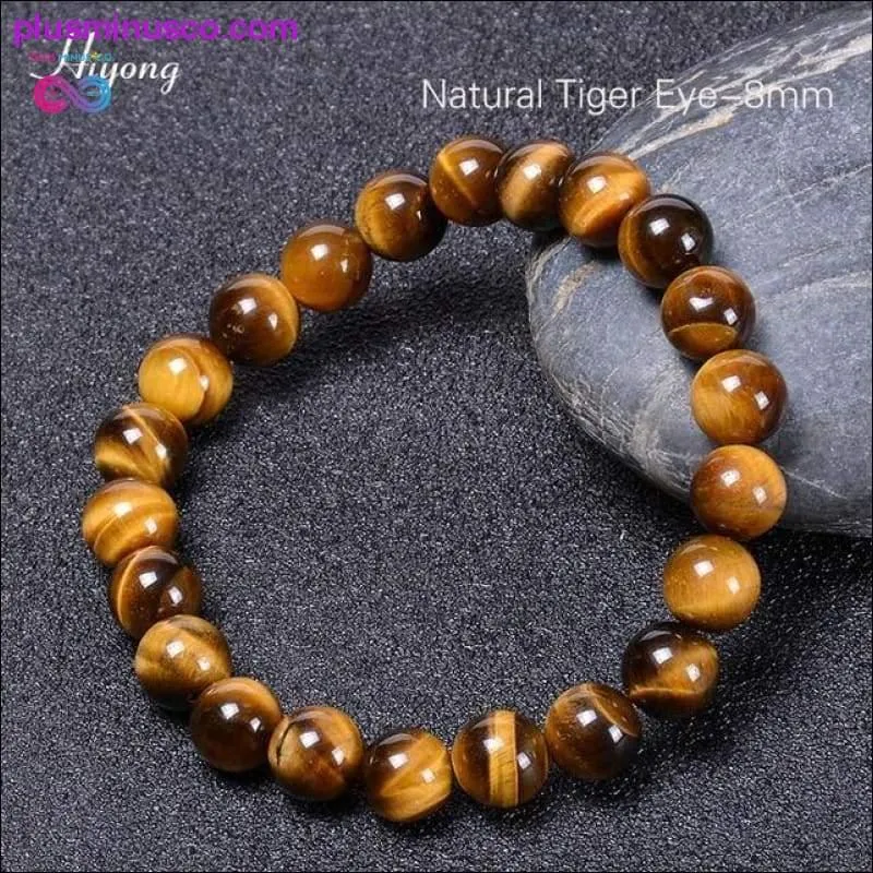 Green Tiger Eye Bracelet Natural Stone Energy Healing Beads