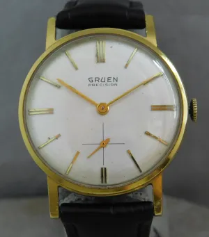 Gruen Precision 510 James Bond 007 Sean Connery Vintage 1960's Mens Watch....33mm