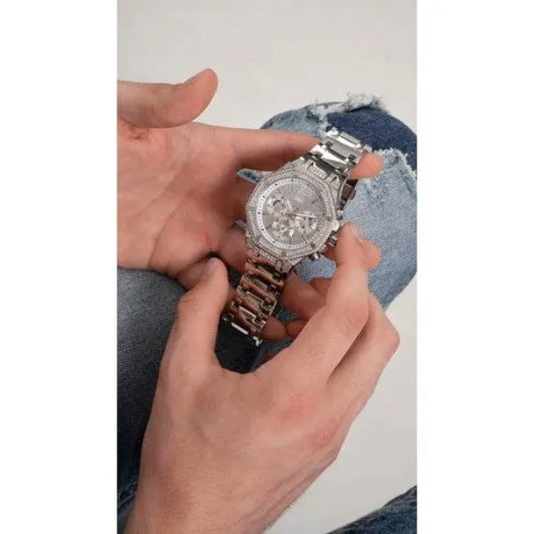 Guess Momentum Silver Tone Multi-Function Gents Watch GW0419G1