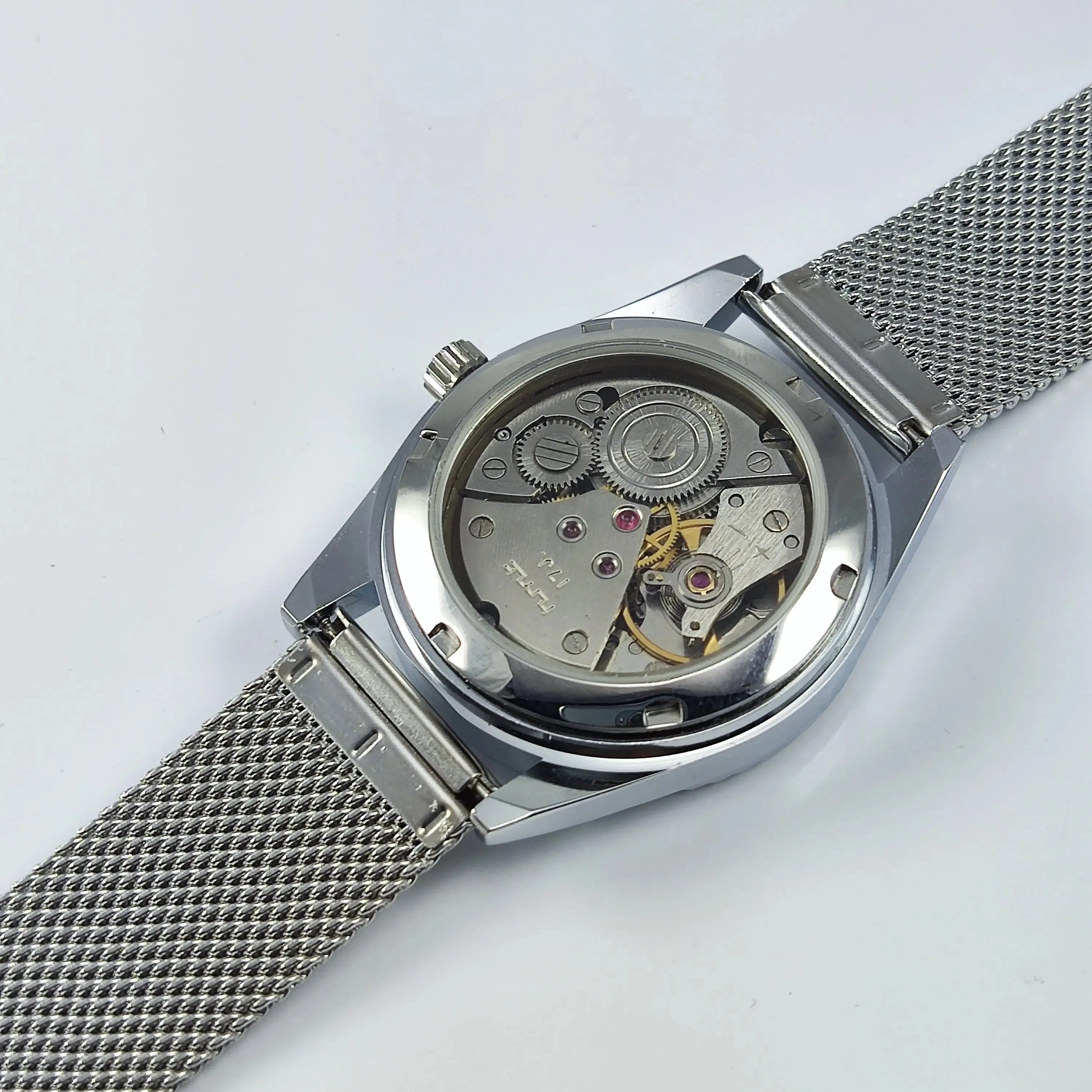 HMT Tareeq Para Shock 17 Jewels Black Dial Transparent Back Mechanical Hand winding Men's Wrist Watch