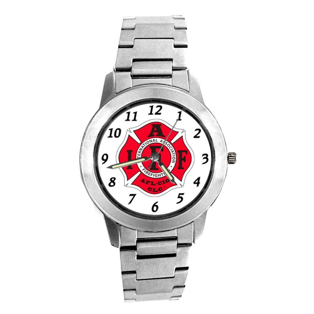 IAFF Silver Engravable Watch
