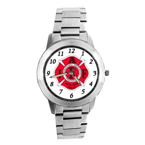 IAFF Silver Engravable Watch