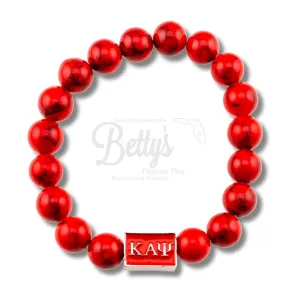 Kappa Alpha Psi ΚΑΨ Marbled Beaded Bracelet