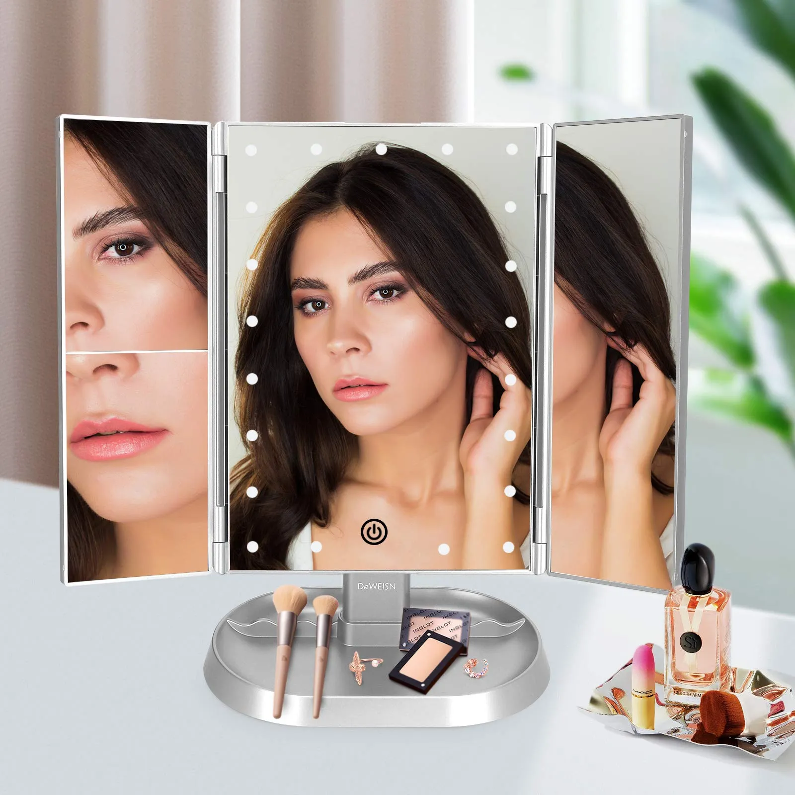 Lighted Vanity Makeup Mirror with 21 LED Lights