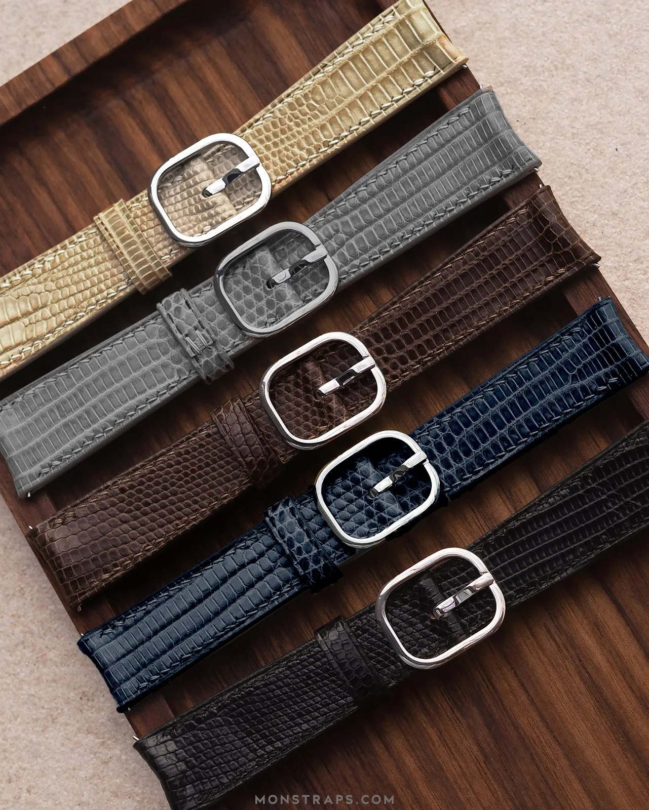 Lizard Leather Strap (Natural, Glazed)
