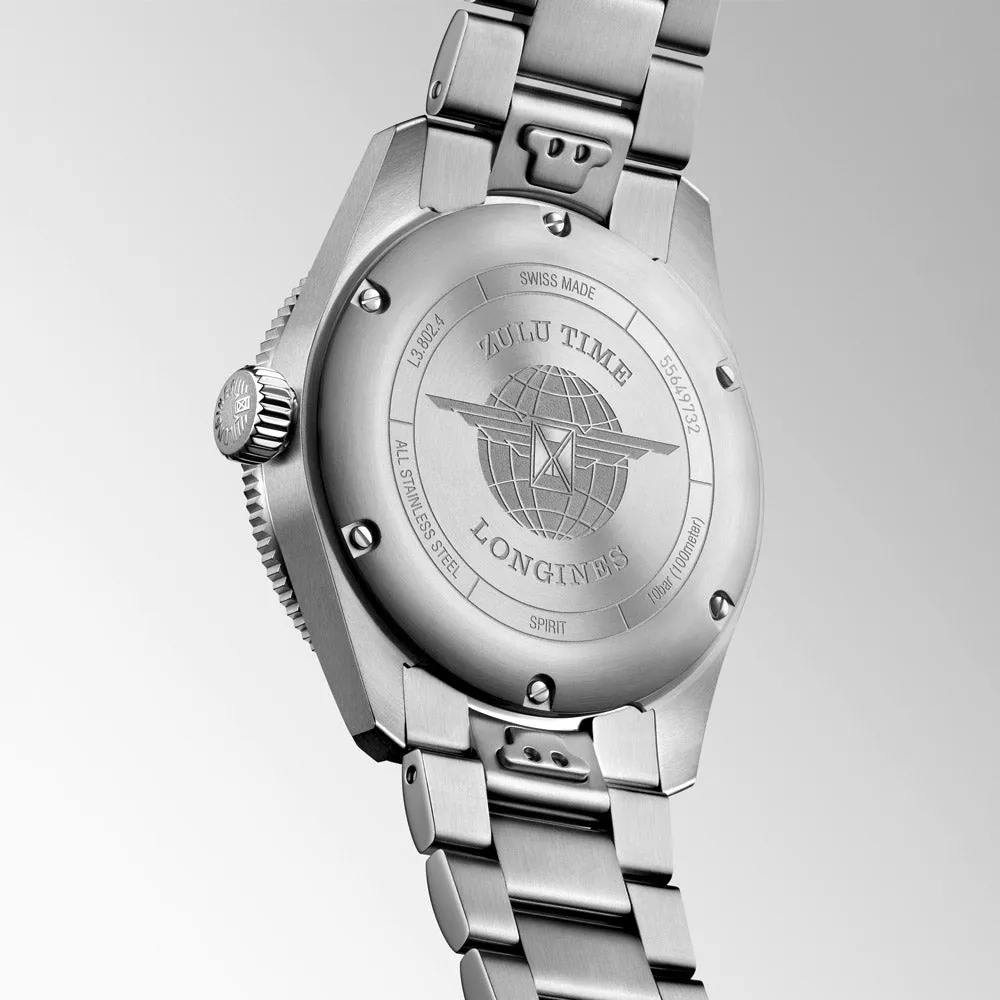 Longines Spirit Zulu Time GMT 39mm Blue Dial Automatic Watch L3.802.4.93.6