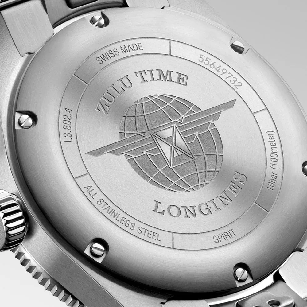 Longines Spirit Zulu Time GMT 39mm Blue Dial Automatic Watch L3.802.4.93.6