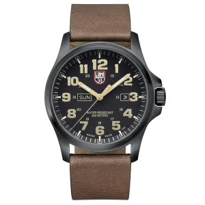 Luminox Atacama Field Day Date 1920 Mens Brown Leather Band Black Dial Quartz Analog Watch - XL.1929