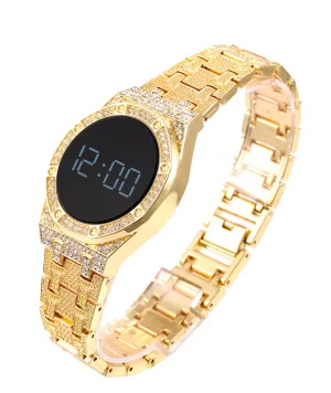 Luxury LED Men Magnetic Bracelet Watches Rose Gold Digital Dress Watch For Women