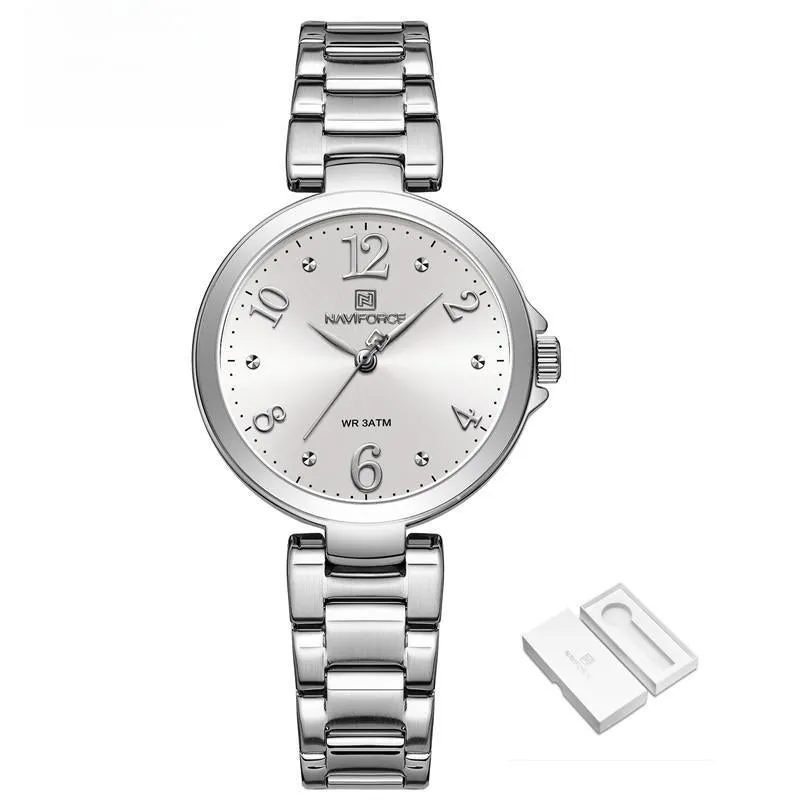 Luxury Quartz Watches For Women Fashion Simple Stainless Steel Waterproof Ladies Wristwatch