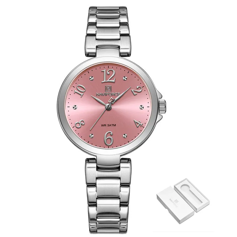 Luxury Quartz Watches For Women Fashion Simple Stainless Steel Waterproof Ladies Wristwatch