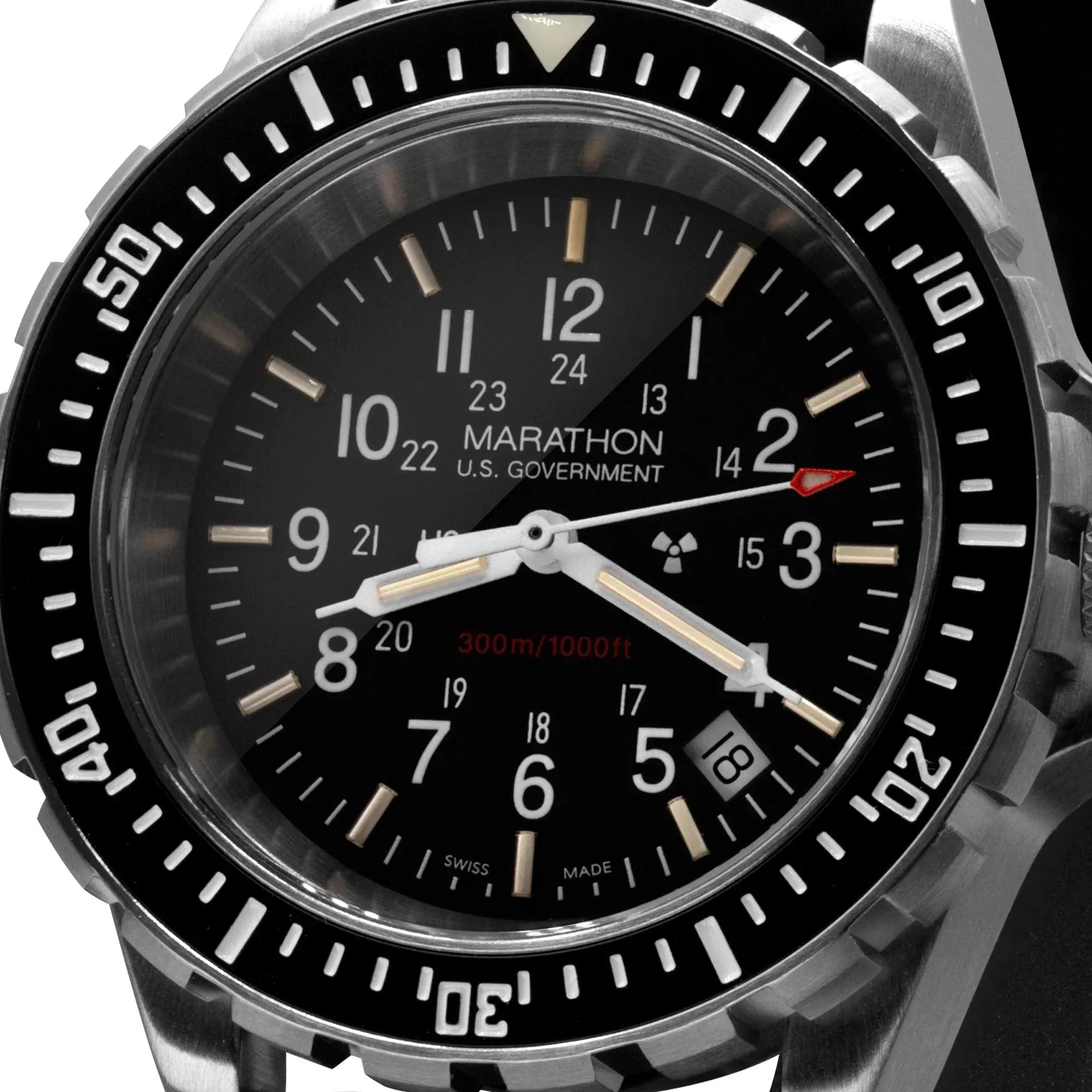 Marathon Large Diver's Quartz (TSAR) - 41mm US Government Marking Stainless Steel WW194007