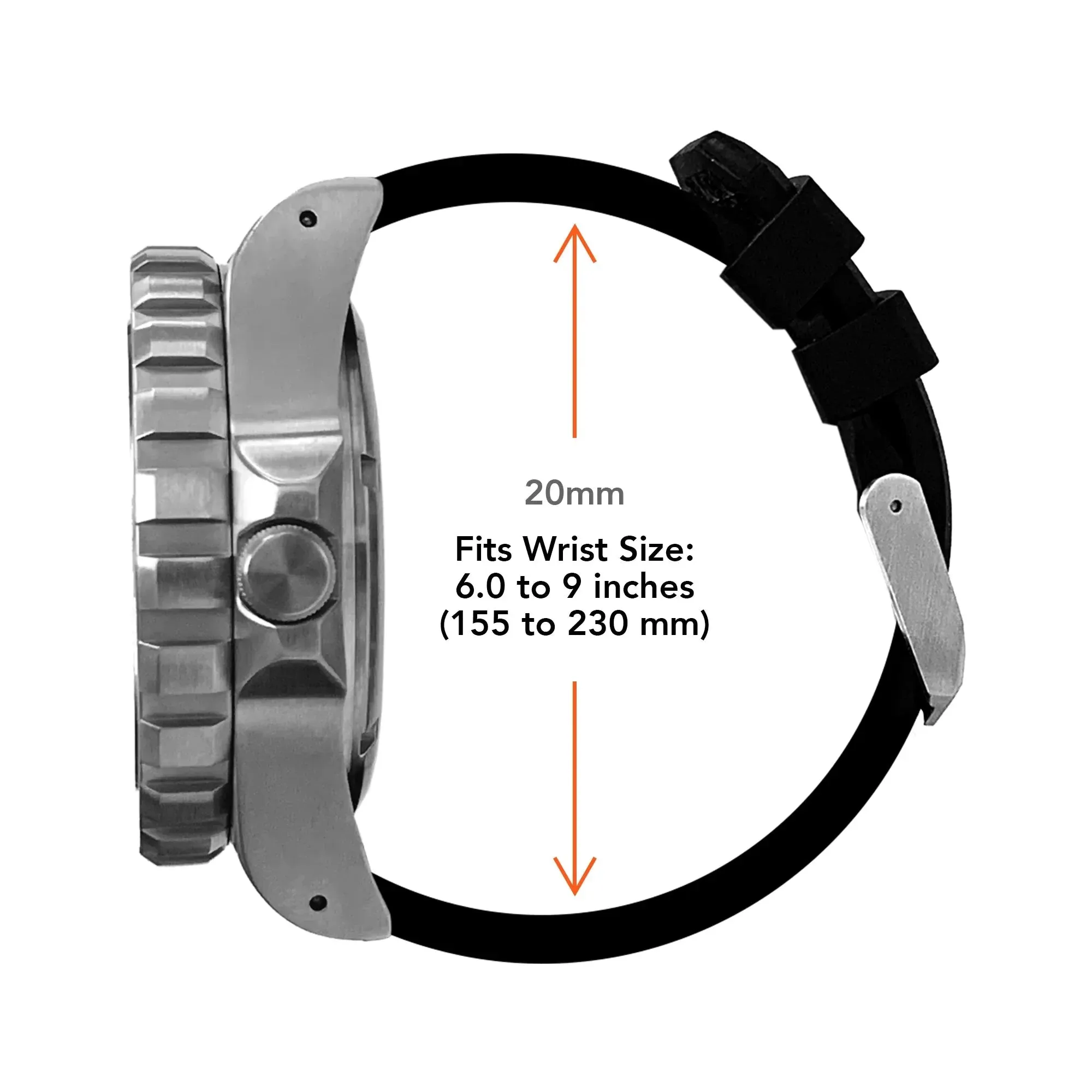 Marathon Large Diver's Quartz (TSAR) - 41mm US Government Marking Stainless Steel WW194007