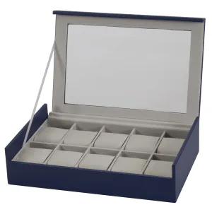 Mele & Co Frank 10 Watch Box With Glass Viewing Lid