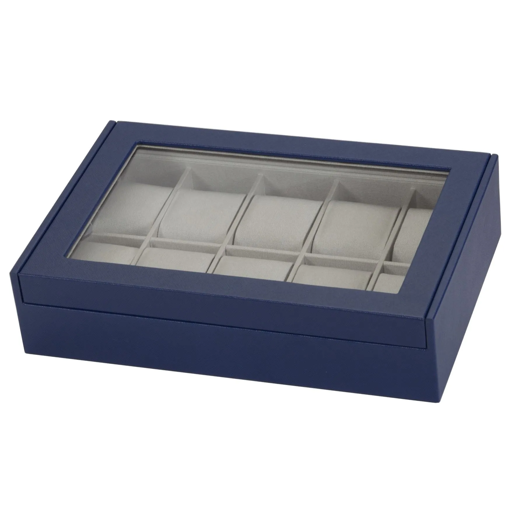 Mele & Co Frank 10 Watch Box With Glass Viewing Lid