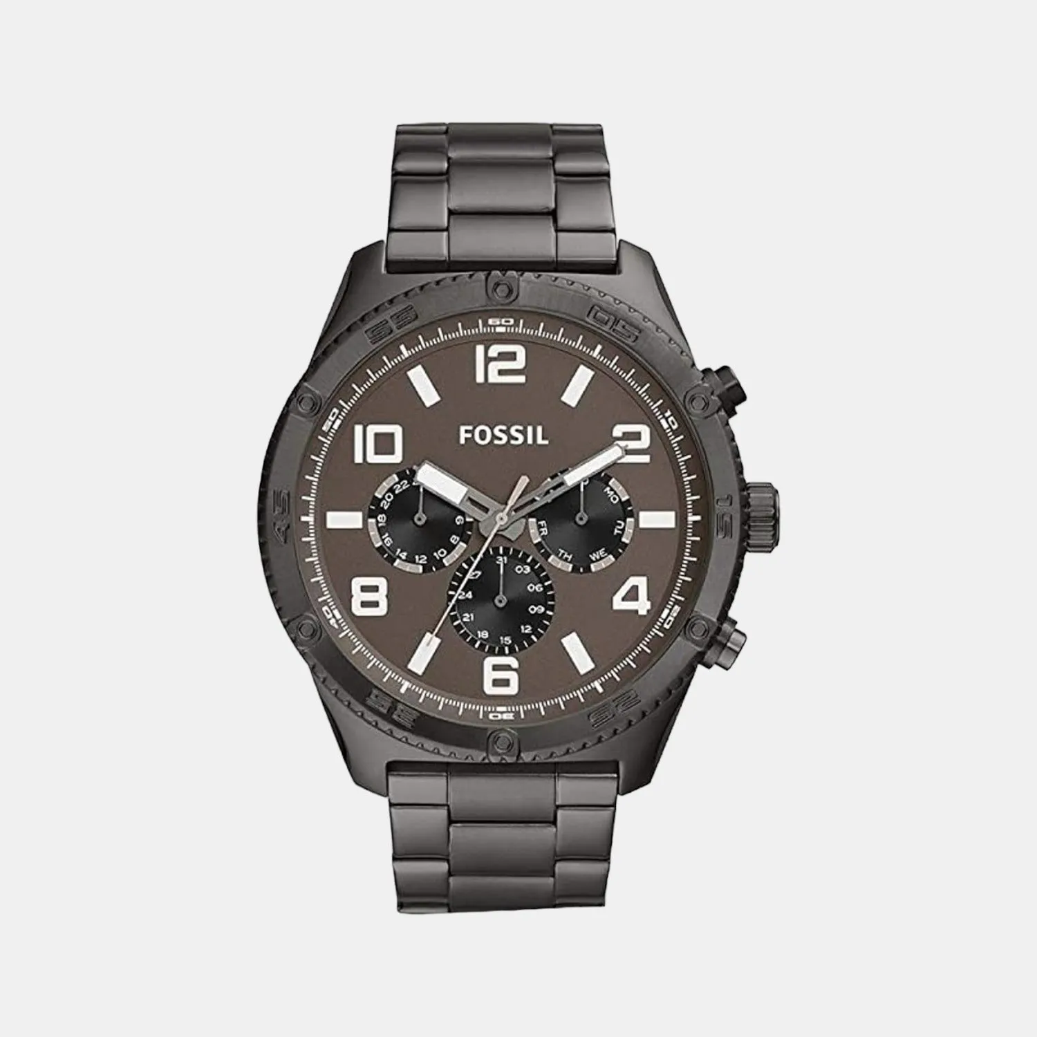 Men Grey Dial Stainless Steel Multi-Function Watch BQ2533