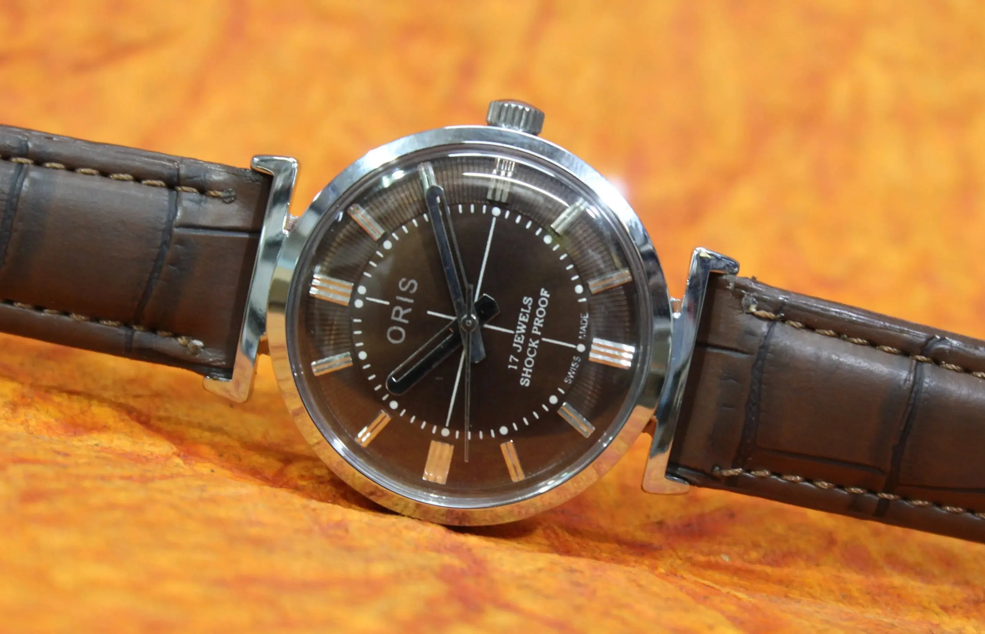 Men's Antique Watch ORIS Vintage 17 Jewels ST96 Mechanical Hand Wind Mechanism