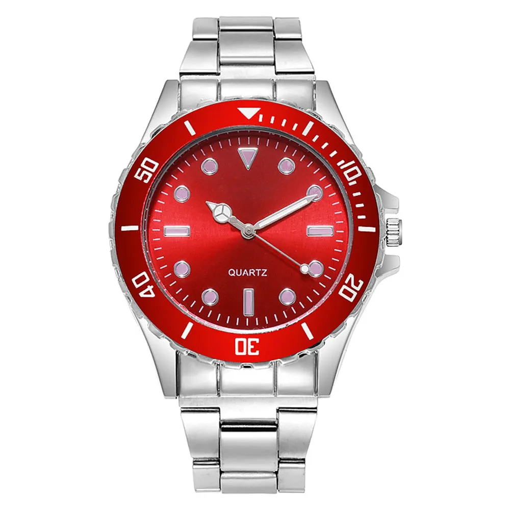 Men's Watch Stainless Steel Clock Male Watches Men Quartz Wrist Watch