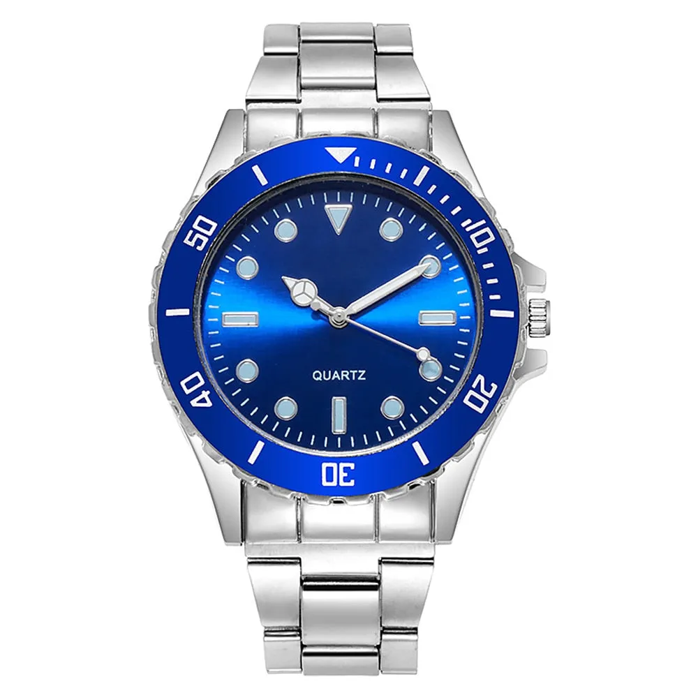Men's Watch Stainless Steel Clock Male Watches Men Quartz Wrist Watch