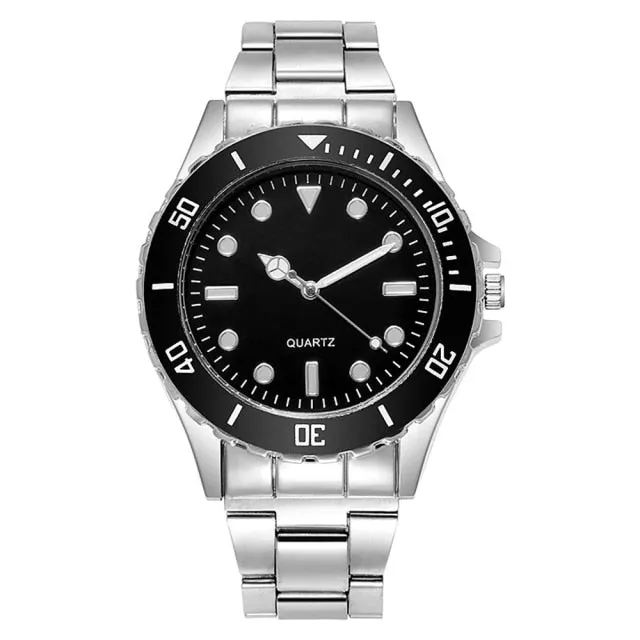 Men's Watch Stainless Steel Clock Male Watches Men Quartz Wrist Watch