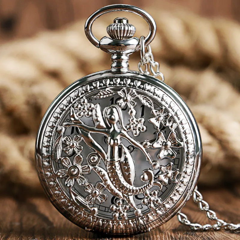 Mermaid Quartz Pocket Watch