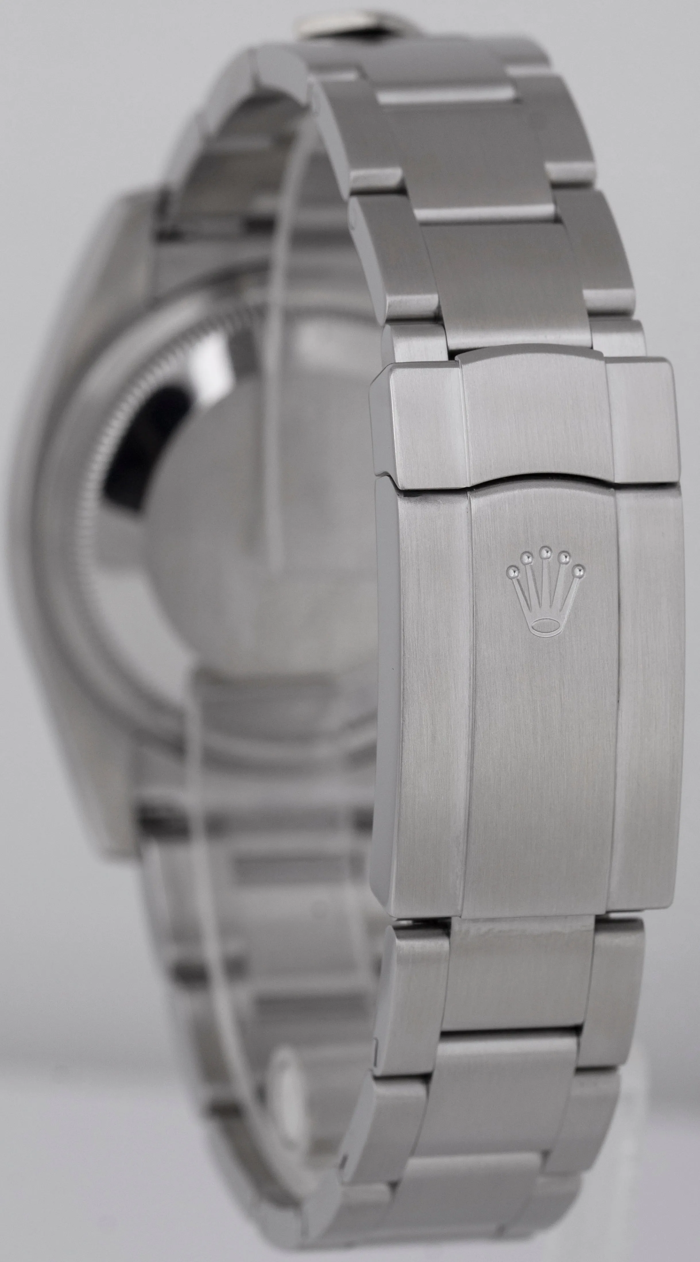 MINT 2018 PAPERS Rolex Oyster Perpetual 36mm Gray DOMINO Steel Watch 116000 BOX