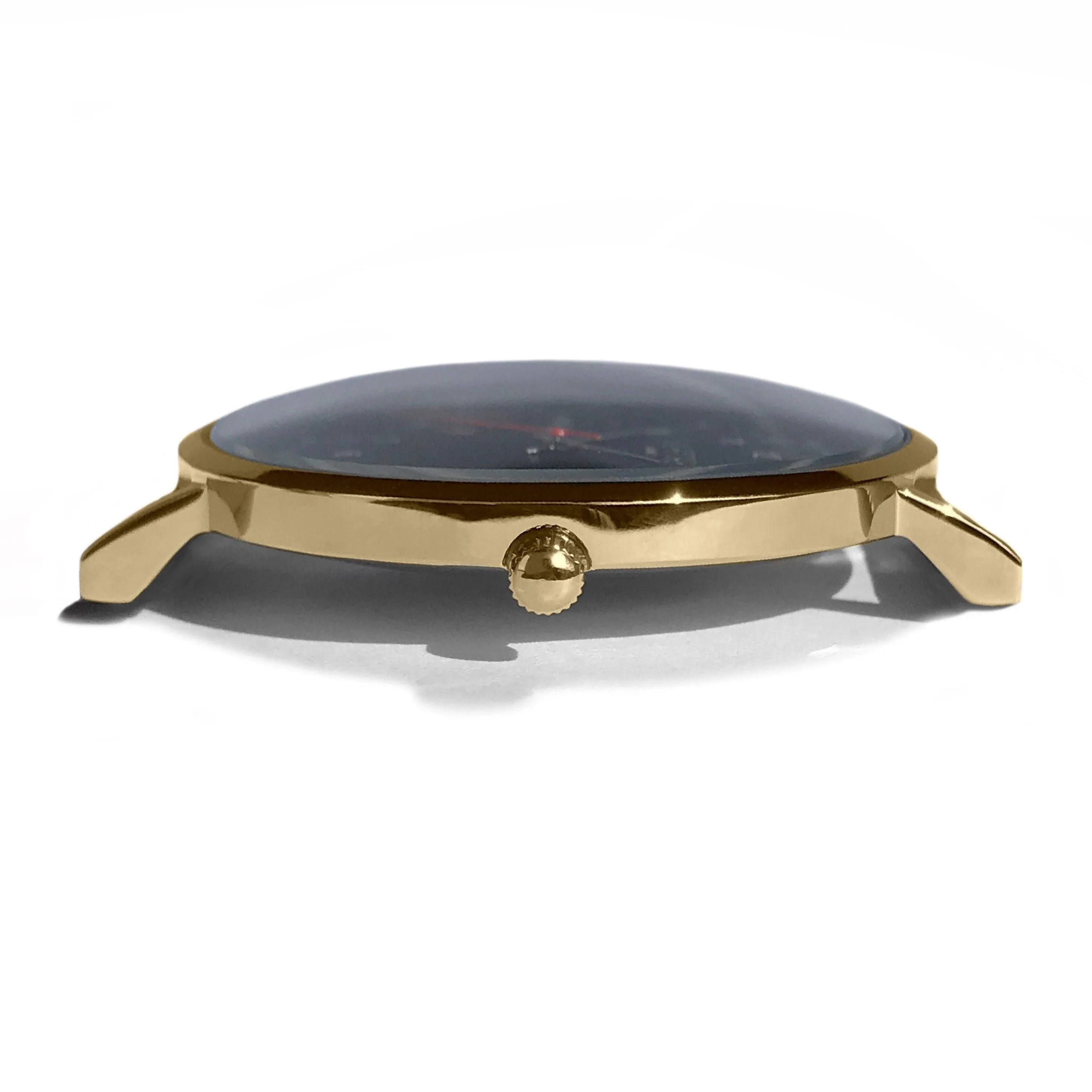 Moderna Vegan Leather Watch Gold, Black & Cherry