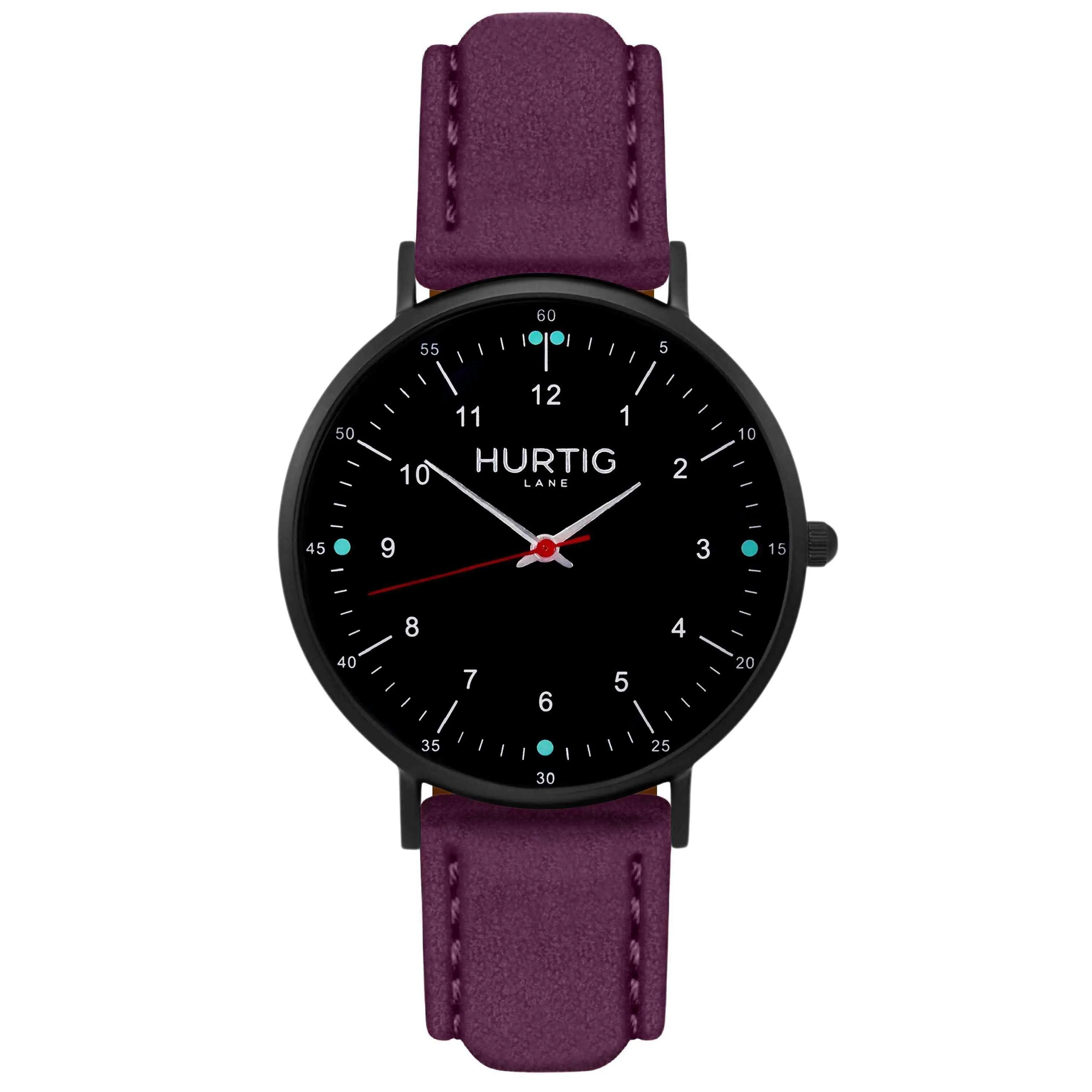 Moderno Vegan Suede Watch All Black & Mustard