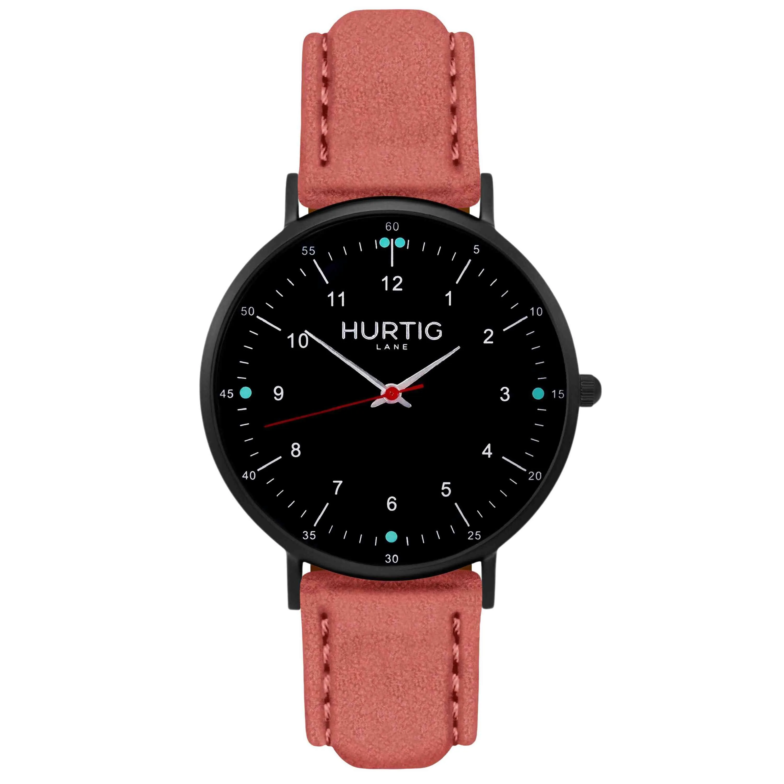 Moderno Vegan Suede Watch All Black & Mustard