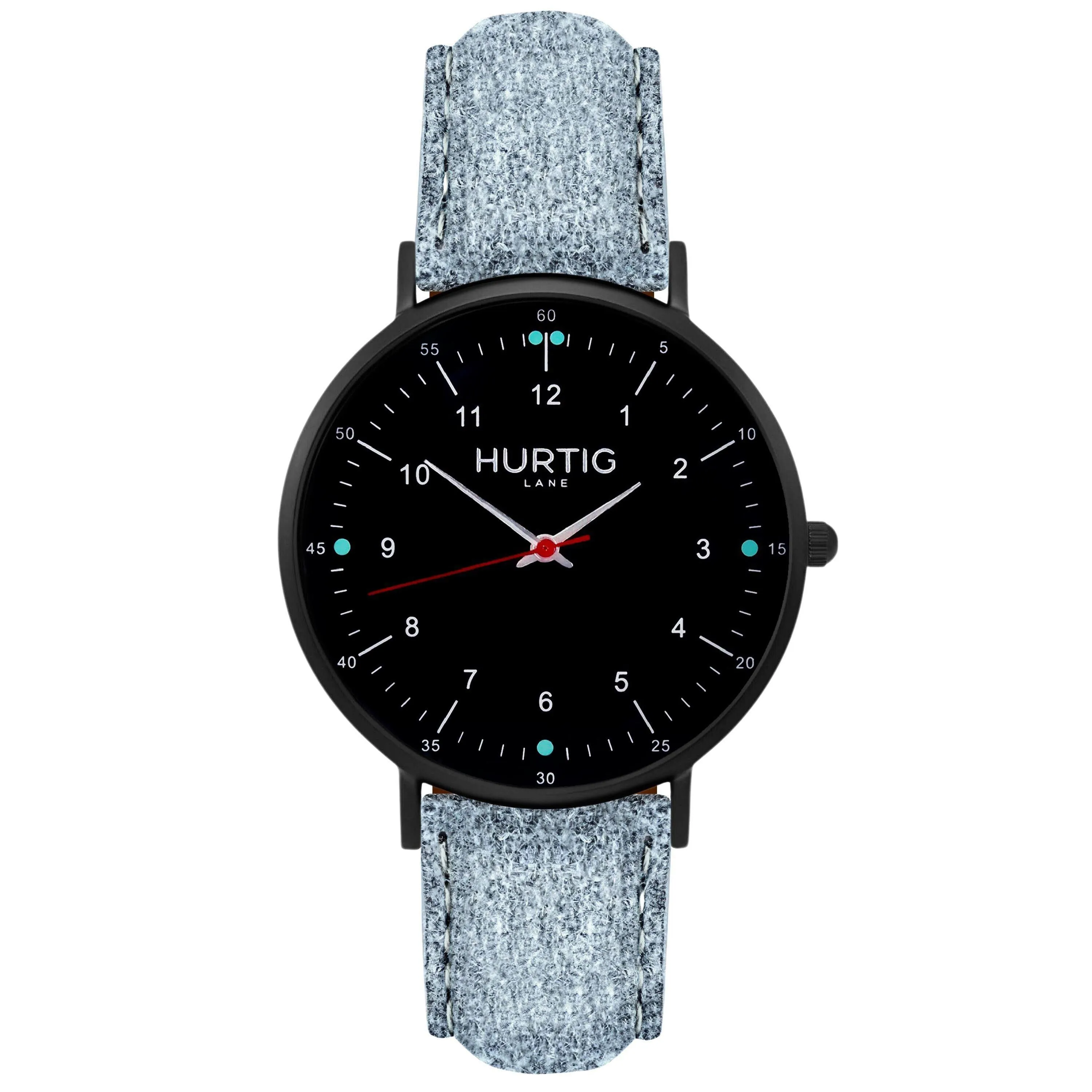 Moderno Vegan Suede Watch All Black & Mustard