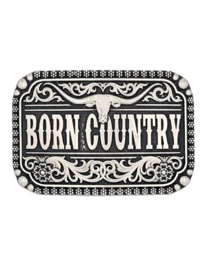 Montana Silversmiths A907 Born Country Attitude Buckle Silver