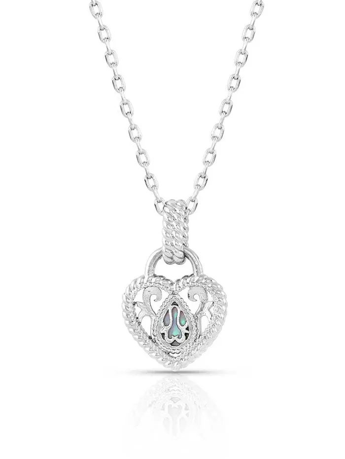 Montana Silversmiths NC5114 Womens Gleeful Heart Necklace Silver