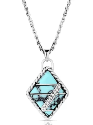 Montana Silversmiths NC6127 Womens High Noon Cobblestone Necklace Silver