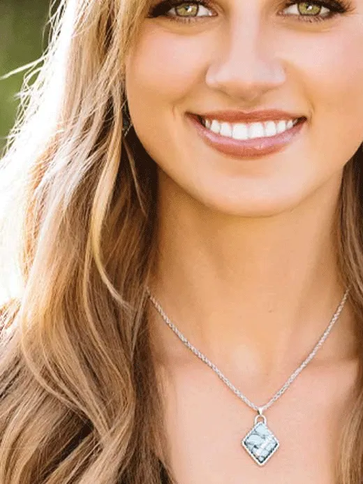 Montana Silversmiths NC6127 Womens High Noon Cobblestone Necklace Silver