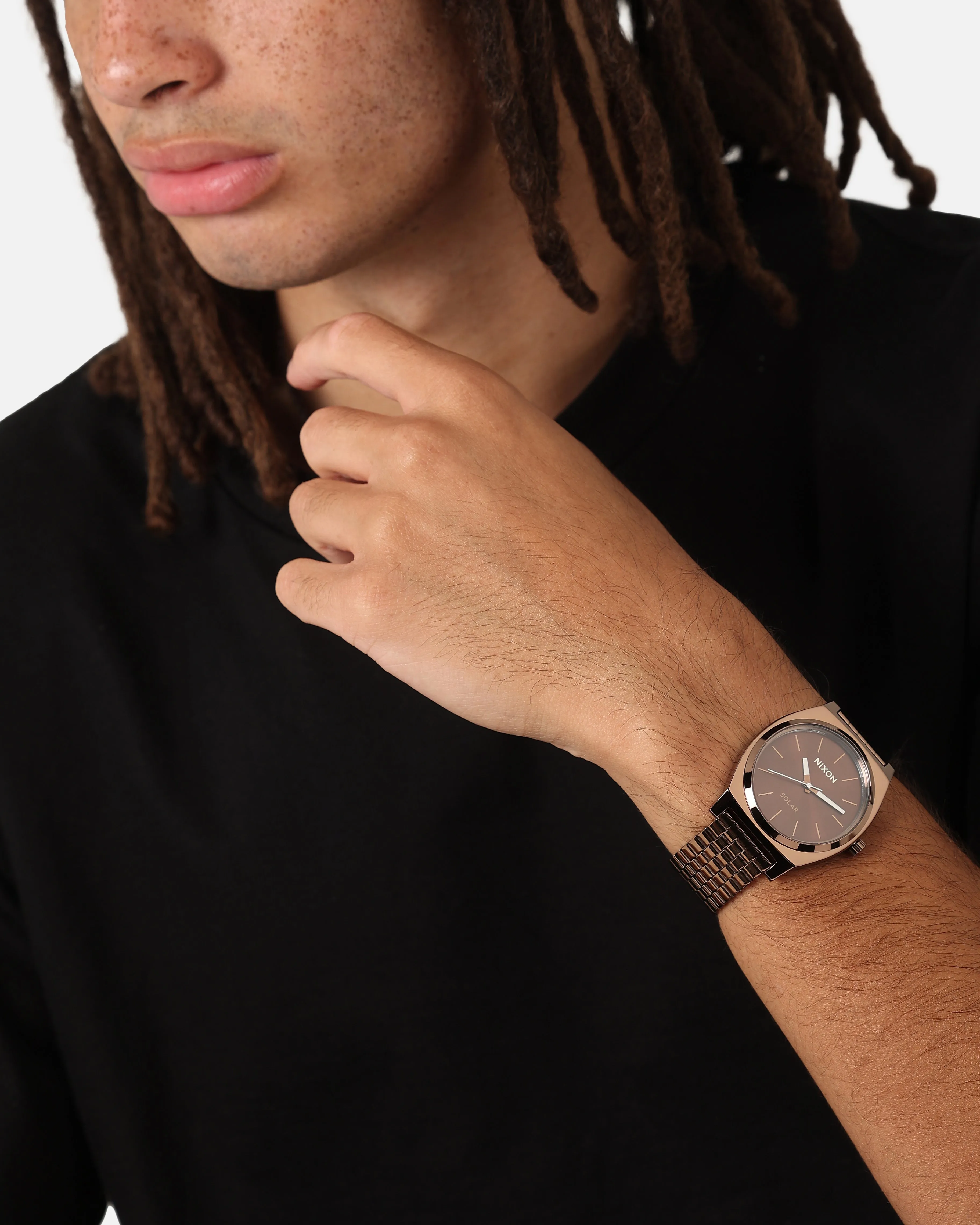 Nixon Time Teller Solar Watch Chocolate/Cappuccino