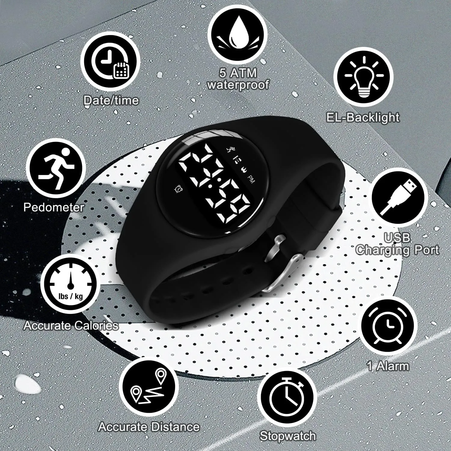 NN BEN NEVIS Kids Watch, Digital Watch for Boys Girls, Sport Watch with Fitness Tracker, Alarm Clock, Stopwatch, No App and Waterproof, Watch for Kids Ages 5-12
