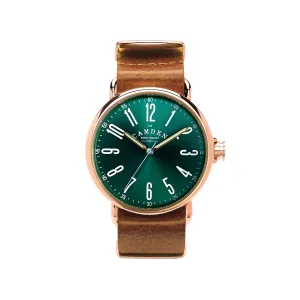 No.88 Rose Gold, Green and Tan Leather No.88 Rose Gold, Green and Tan Leather
